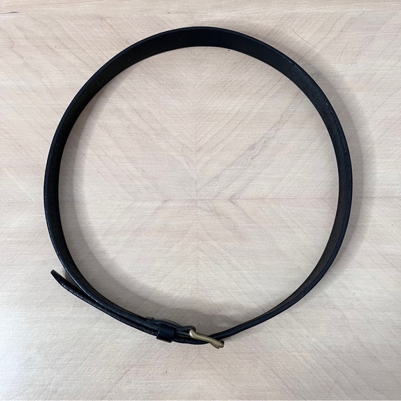 Roundtree & Yorke Genuine Leather Belt Brass Hardware 1" width made in Italy - Picture 5 of 11